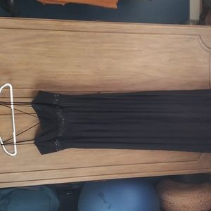 David's Bridal, black semi formal dress with beaded waist, size 14